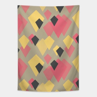 Pastel Pink and Yellow Diamond Seamless Pattern 016#001 Tapestry