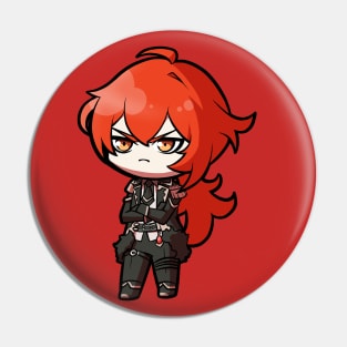 Chibi Diluc - Genshin Impact Pin