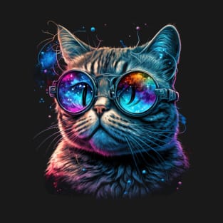 Smart Cat Design T-Shirt