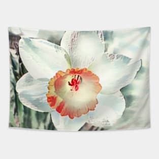 White flower in spring floral pattern floral spring Tapestry