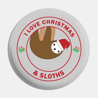 Christmas Sloth Pin