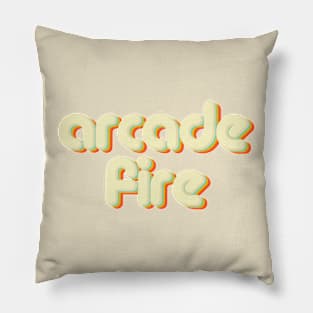 vintage color arcade fire Pillow