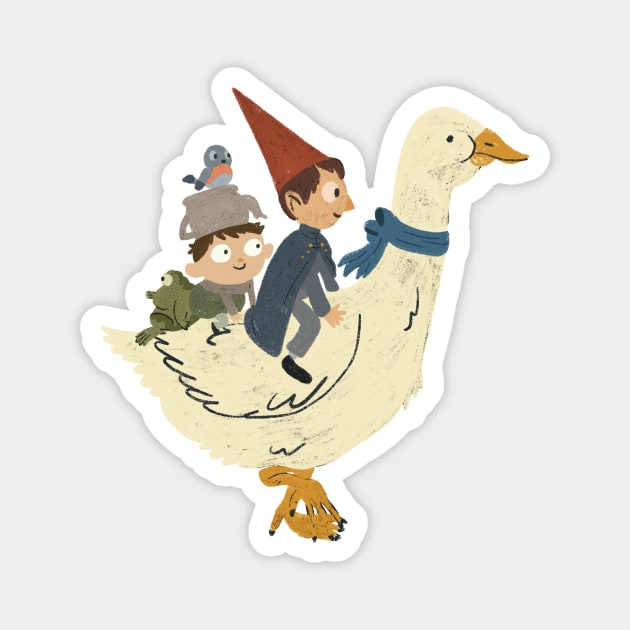 Gooseback Ride - Over the Garden Wall Magnet by sadsquatch