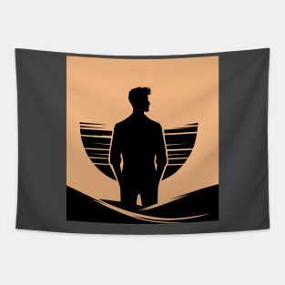 male silhouette Tapestry