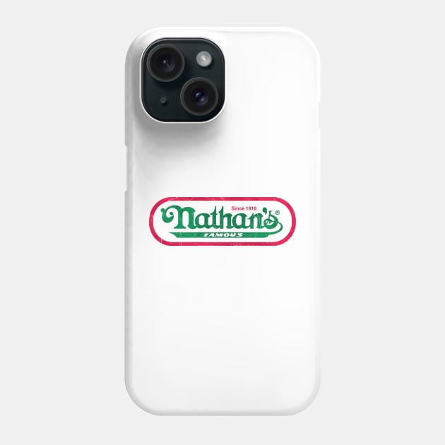 Retro / Nathan's Famous / Distressed Art Phone Case by alselinos