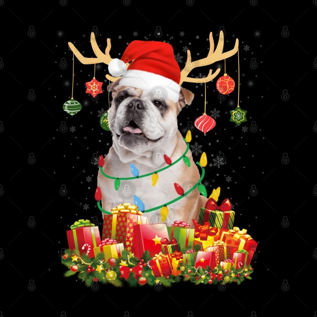 Bulldog Christmas Gift t-shirt Dog Lover Christmas Gift by CoolTees