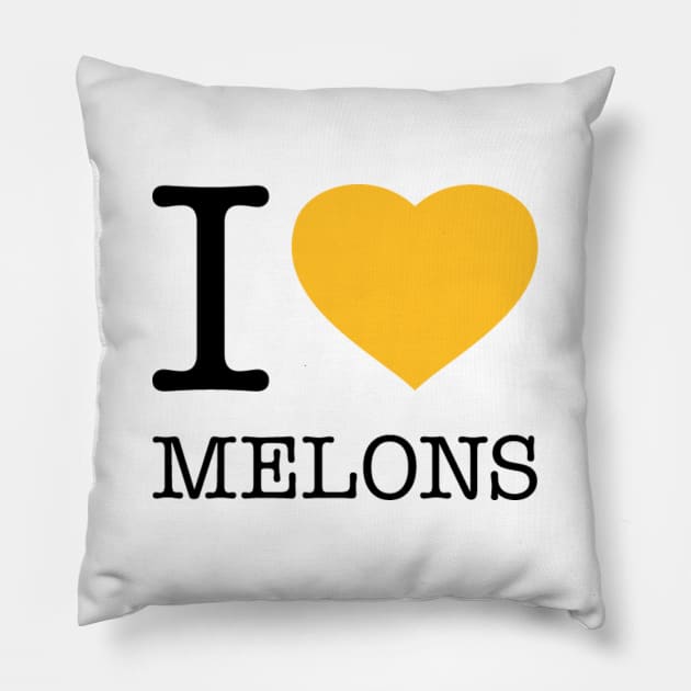 I LOVE MELONS Pillow by eyesblau