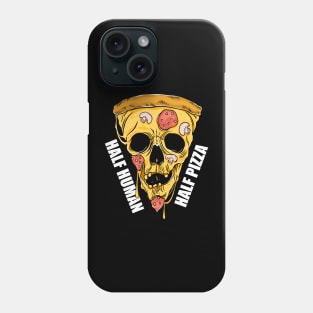 Pizza skull. Half Human Half Pizza Phone Case