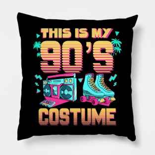 This Is My 90s Costume 1990s 90s Vibes Outfit Retro Party Pillow