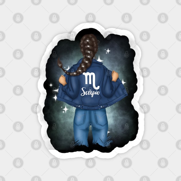 Scorpio Zodiac Girl Magnet by The WYLD Tribe