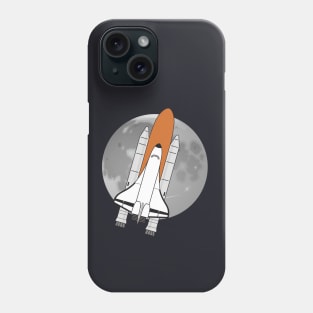 Space Shuttle T-Shirt Landing On The Moon Rocket Spaceship Phone Case