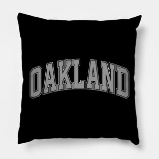 oakland football grunge Pillow