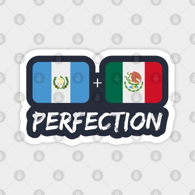 Guatemalan Plus Mexican Perfection Heritage Flag Magnet by Just Rep It!!