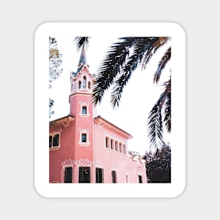 Vintage Pink Church Close-Up Magnet