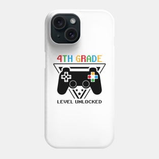 4th Grade Level Unlocked First Day of School Video Gamer Phone Case