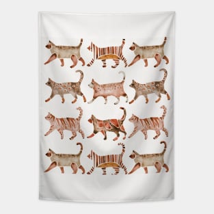 Brown Cat Collection Tapestry