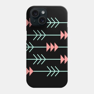 Arrow Shapes - Geometric Abstract Pattern - Pastel Graphic Design Phone Case