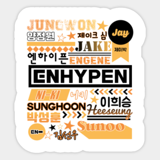 enhypen logo stickers teepublic