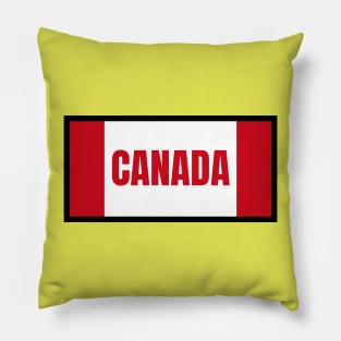 Canadian Flag Colors Pillow