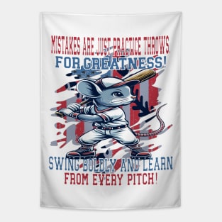 Mouse Batter's Motto Tapestry