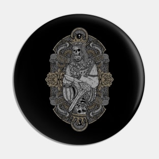 king and queen skull Pin