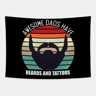 awesome dads have beards and tattoos Tapestry