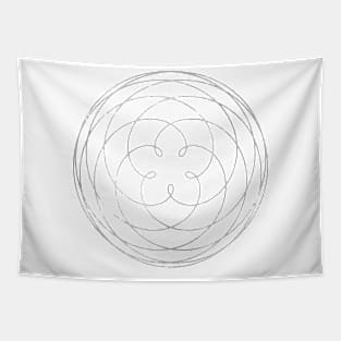 Silver Pentagram of Venus Tapestry