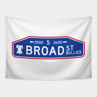 Broad Street Bullies Sign - White Tapestry