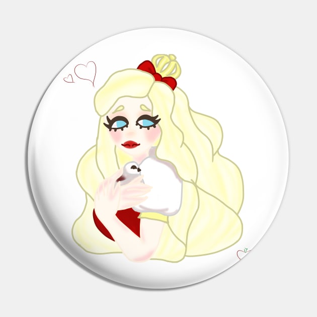 Apple White Pin by LiliBug