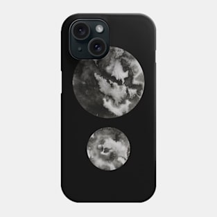 Black Minimal Dots Abstract Pattern. Phone Case