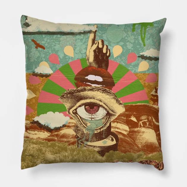 AFTERNOON PSYCHEDELIA Pillow by Showdeer