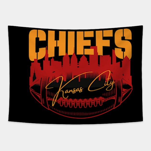 kc chiefs football Tapestry by soft and timeless