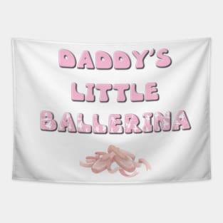 Daddy's Little Ballerina - ballet letters cute pink design Tapestry