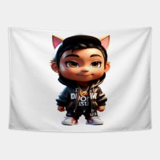 CatBoy: The King of Feline Hip Hop Tapestry