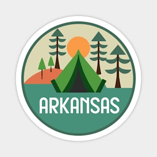 Arkansas Camping Design Magnet