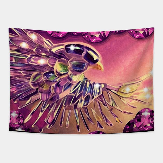 Eagle in Flight Tapestry by KC Morcom aka KCM Gems n Bling aka KCM Inspirations