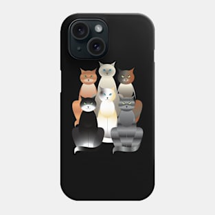 cats of many colors, no background Phone Case