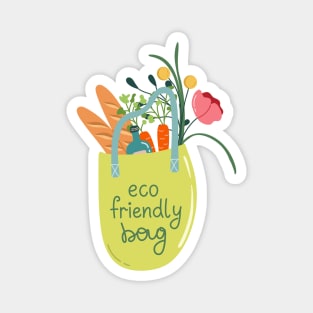 Reusable bag with purchases Magnet