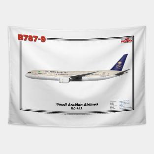 Boeing B787-9 - Saudi Arabian Airlines (Art Print) Tapestry