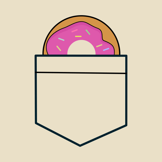 Donut In A Pocket T-Shirt Design by happinessinatee