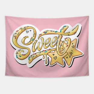 sweet life (yellow text) Tapestry