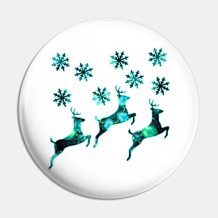 Christmas Decoration in Blue and Green Pin