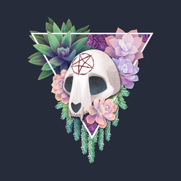 Succulent Skull by LadyLowrely