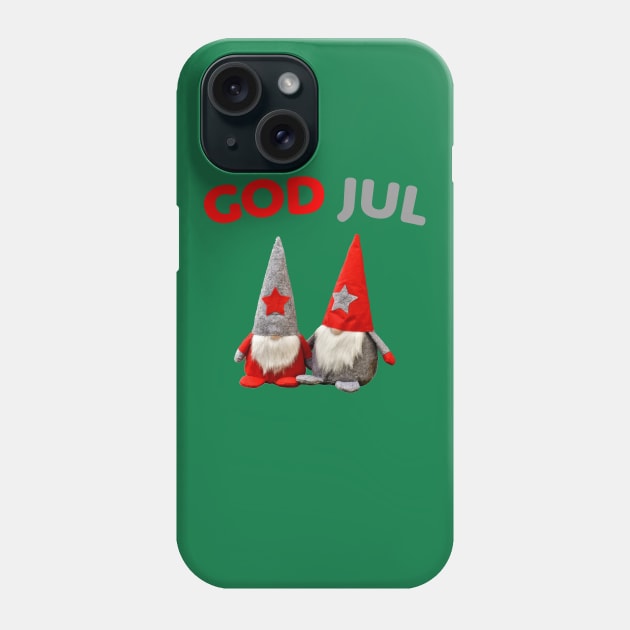 God Jul - Merry Christmas (Gnomes) Phone Case by swedishprints