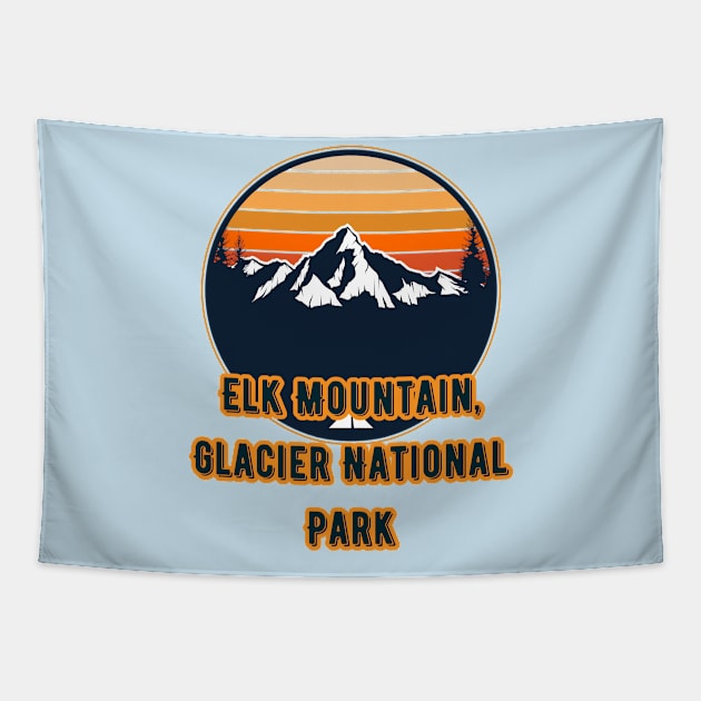 Elk Mountain, Glacier National Park Tapestry by Canada Cities