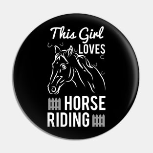 This girl loves horse riding Pin