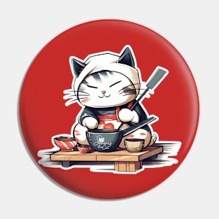 Cooking Cat Pin