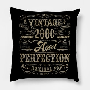 Classic 20th birthday gift Design for men women Vintage 2000 Pillow