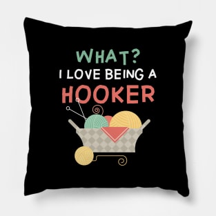 Crocheting Funny Saying Crochet Lovers Pillow