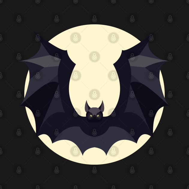 Bat in the moonlight Illustration by Tt Store